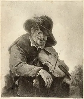 Fiddler: Itinerant musician playing a violin