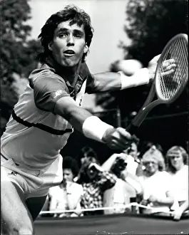 Lendl: Ivan Lendl in tennis match at Wimbledon