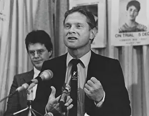 Charle: Ivan Toms speaking at a press conference about the