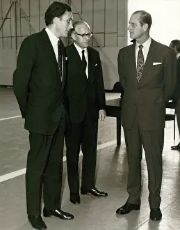 Yates: Ivan Yates, Frederick Page and HRH the Duke of Edinburgh