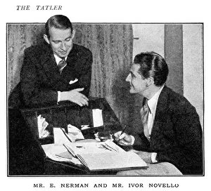 Cartoonists: Ivor Novello (right)
