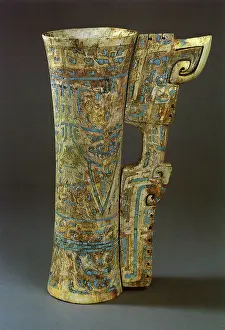 Turquoise: Ivory Cup with Turquoise Inlay