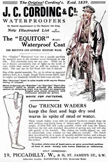 Wellies: J. Cording advertisement, WW1 with trench waders