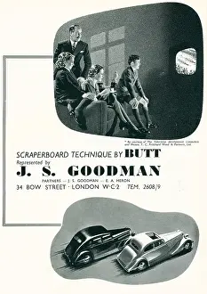 Scraperboard: J. S. Goodman Advertisement