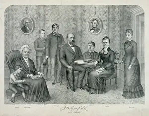 Parlor: J.A. Garfield and family