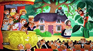 Beanstalk: Jack and the Beanstalk being watched by teddy bears