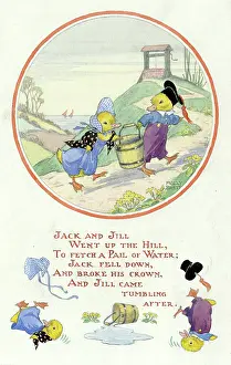 Whimsical: Jack and Jill with ducks