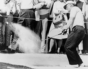 Nicklaus: Jack Nicklaus hitting golf ball out of sand ?