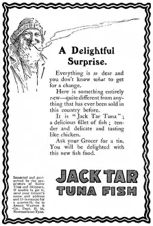 Tuna: Jack Tar Tuna Fish advertisement, WW1