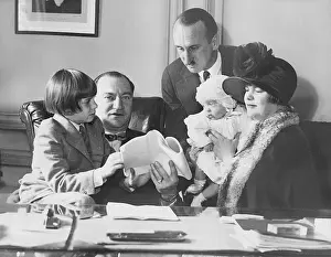 Goldwyn: Jackie Coogan signing a contract, 1925
