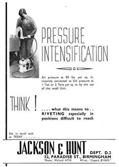 Intensification: Jackson & Hunt Pressure Intensification Equipment - Riveting