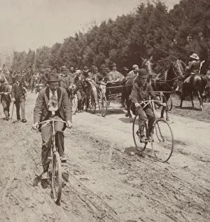 Populist: Jacob Coxey rides in a carriage toward Washington