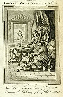 1780s: Jacob obtaining the blessing of his father Isaac