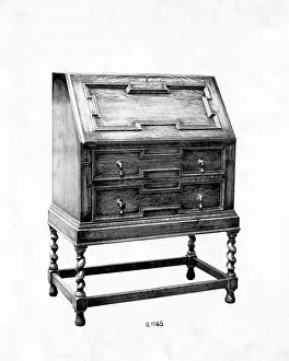 Jacobean: Jacobean style Oak Bureau
