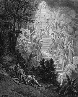 Dore: Jacob's dream of a stairway leading to heaven