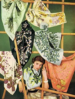 Jacqmar silk scarves, 1955