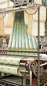 World History Archive: Jacquard Loom. Power operated development of Joseph