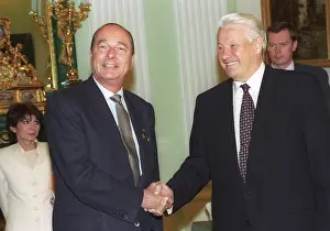 Greet: Jacque Chirac and Boris Yeltsin, 1996