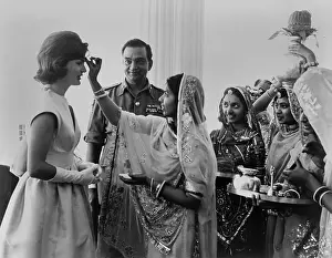 Bouvier: Jacqueline Kennedy having a bindi placed on her