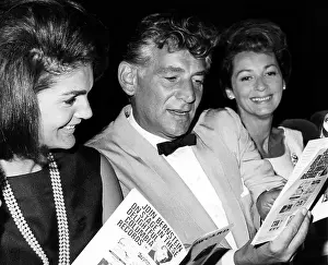 Bernsteins: Jacqueline Kennedy, Leonard Bernstein and ?