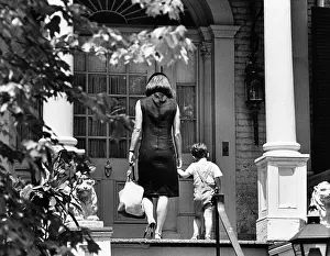 Staked: Jacqueline Kennedy and her son, 3 year old ?