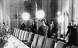 Refurbished: Jacqueline Kennedy and television crew in ?