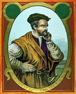 Navigator: Jacques Cartier (1491sA?i? 1557). French explorer. Portrait