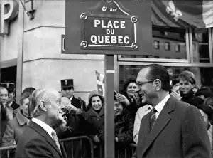 Chirac: Jacques Chirac and Rene Levesque of Quebec