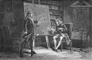 Jakob: Jacques and Jean Bernoulli working on geometrical