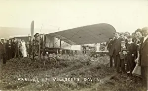 Lesseps: Jacques de Lesseps arrival at Dover in his Bleriot XI