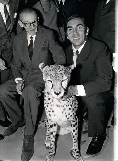 Environmentalist: Jacques Nam and Christian Zuber with a leopard
