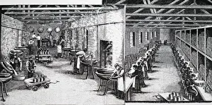 Boiling: Jam factory. Boiling room and packing room at