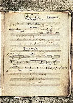 Percussionist: James Blades Score for Beggar's Opera
