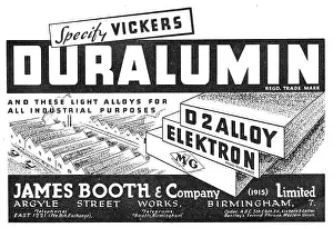 Duralumin: James Booth Duralumin, D2 Alloy, MG7