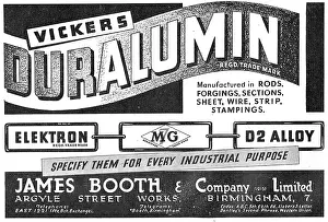 Duralumin: James Booth Duralumin, D2 Alloy, MG7