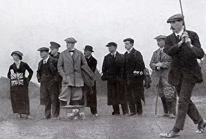 Oct18: James Braid driving off the ninth tee