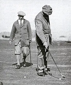 Oct18: James Braid misses a putt at Oxhey