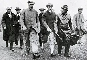 Oct18: James Braid walks to the 10th green at the Open Championship