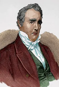 Presidency: James Buchanan (1791-1868). Colored engraving