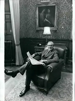 Momentarily: James Callaghan, Foreign Secretary, reading newspaper
