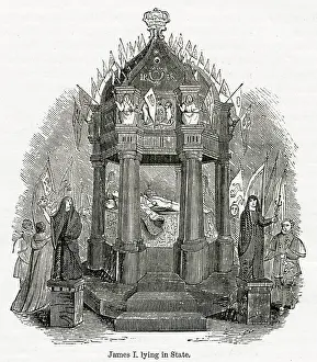 1625: James I, lying in state