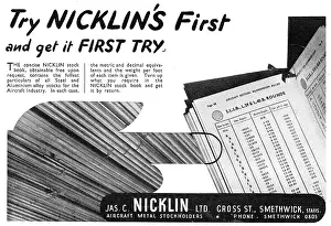 Nicklin: James Nicklin & Co.: Aeroplane Metals