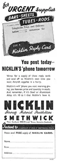 Smethwick: James Nicklin Ltd. Smethwick. Aeroplane