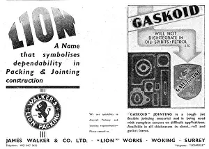 Jointing: James Walker. Lion Gaskoid Jointing