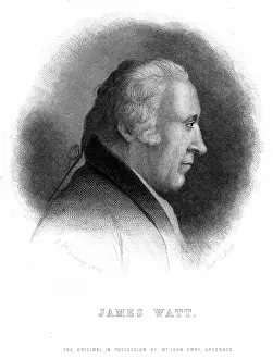 1803: James Watt (1736-1819) Scottish engineer. Engraving