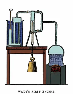 Watt: James Watt, First Steam Engine, 18th Century