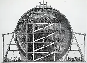 Erected: James Wylde's giant model of the Earth, erected