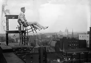 Jammie: Jammie Reynolds, balancing on the on chairs on
