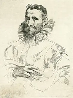 Brueghel: JAN BRUEGHEL, drawing by Van Dyck