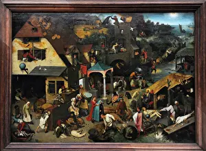 Topsy: Jan Brueghel the Elder (1568-1625). Netherlandish Proverbs